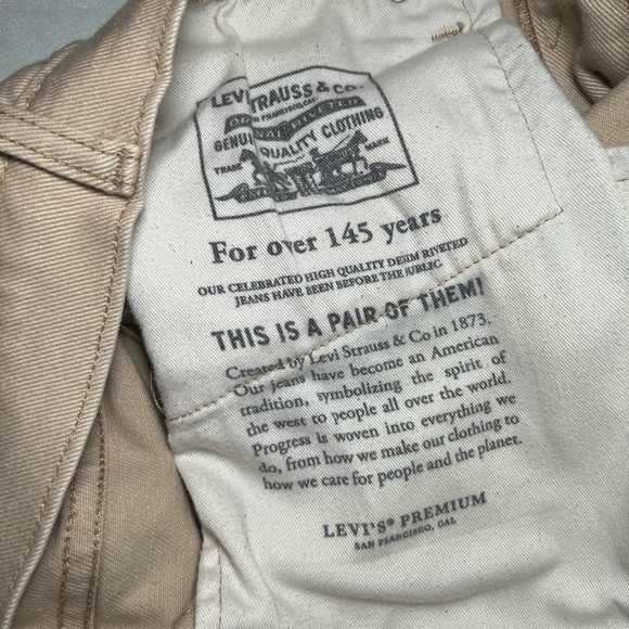 Levi's 502 Beige Denim Jeans W33 L32 - Picture 12 of 15